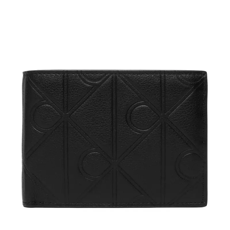Portafoglio Calvin Klein Xl Emblem Aop Emboss Trifold LV04D1235G Nero