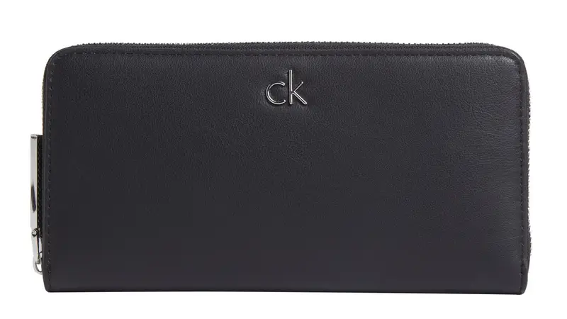 Portafoglio donna con zip Calvin Klein Nero
