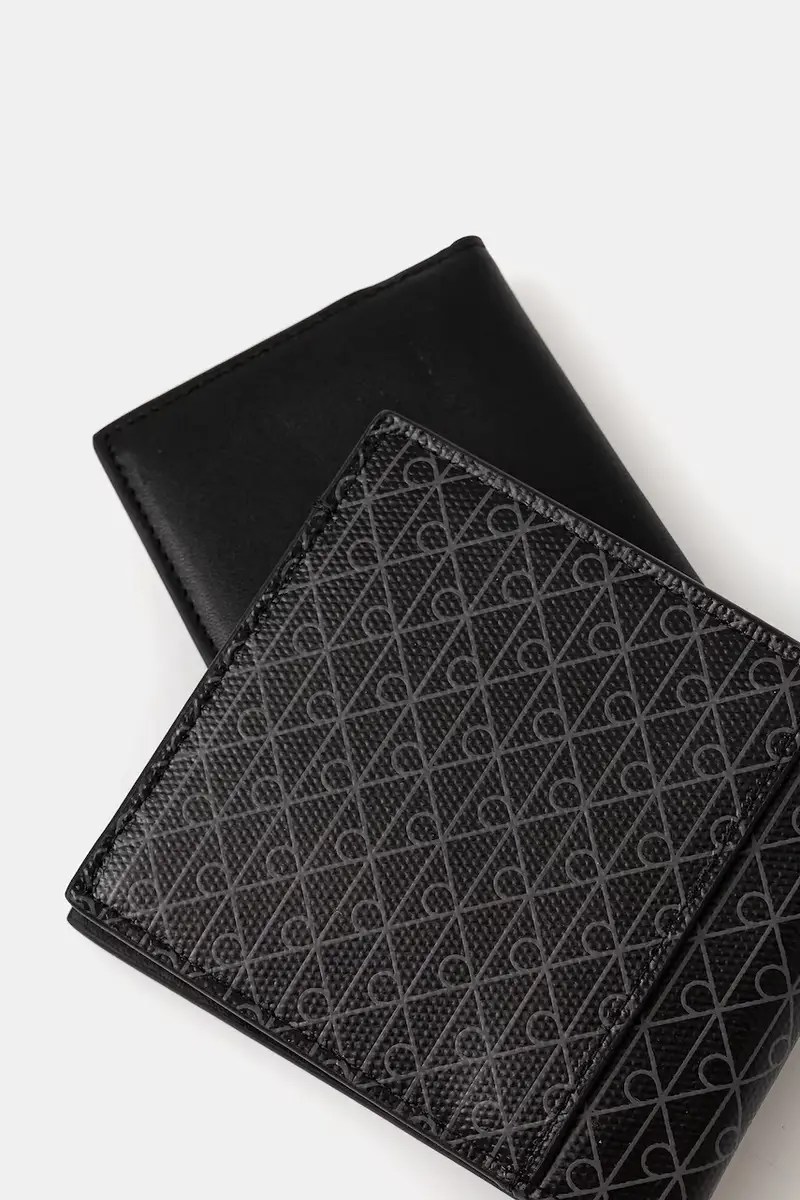 portafoglio e custodia in pelle per carte di credito uomo colore nero LV04D1086G miniatura 3