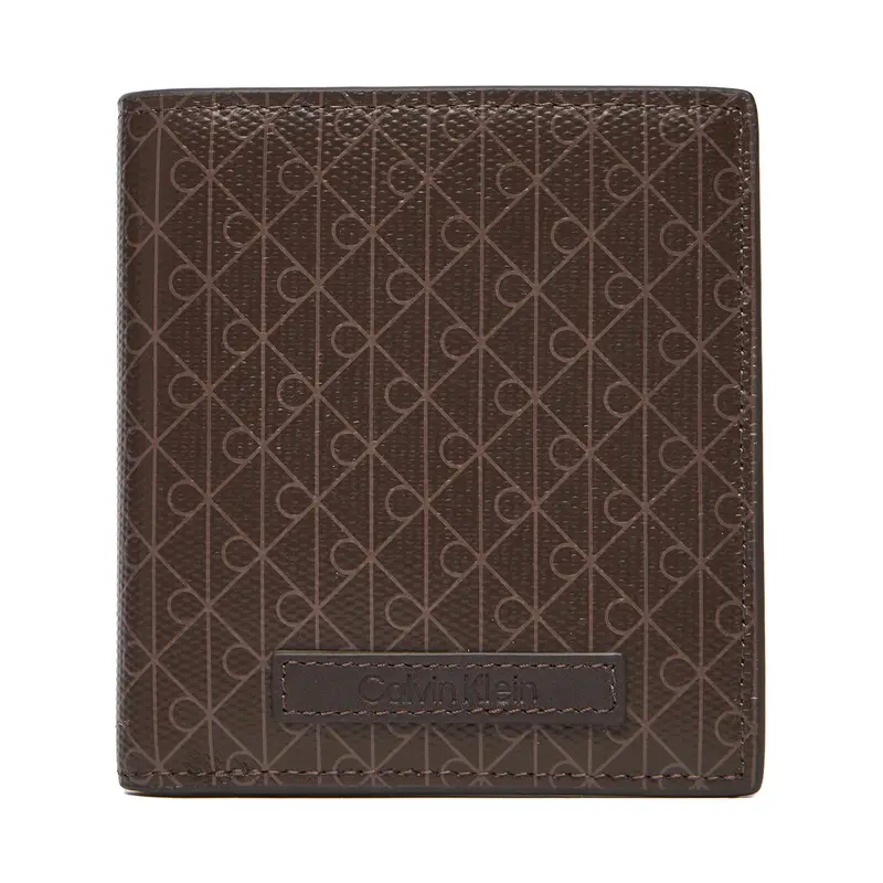 Portafoglio grande da donna Calvin Klein Coated Ns Slim Billfold LV04D1084G Marrone