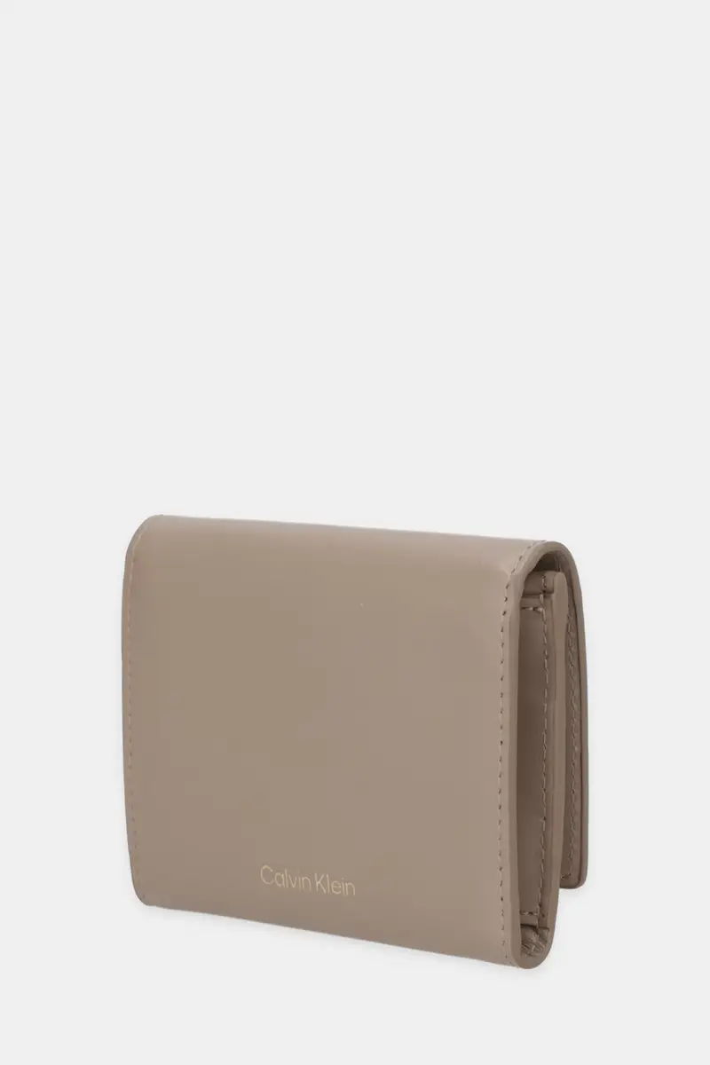 portafoglio in pelle Beige miniatura 2