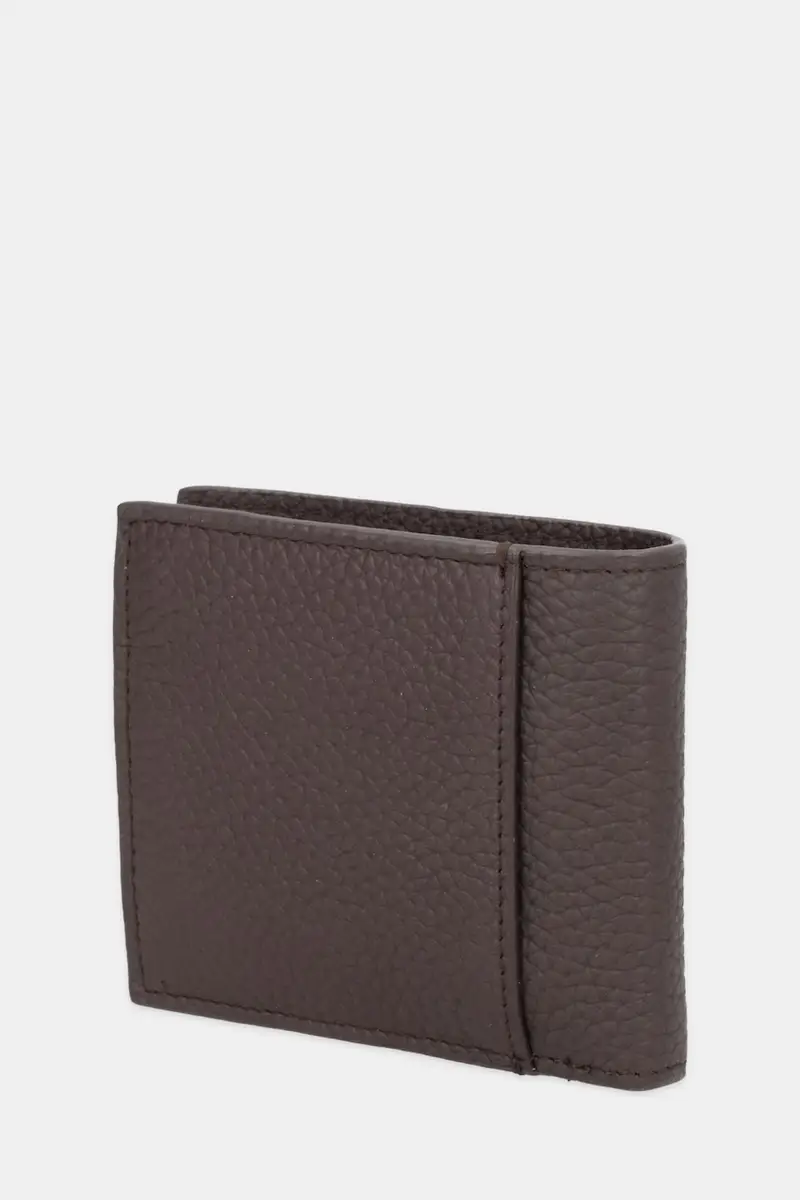 portafoglio in pelle Marrone miniatura 2