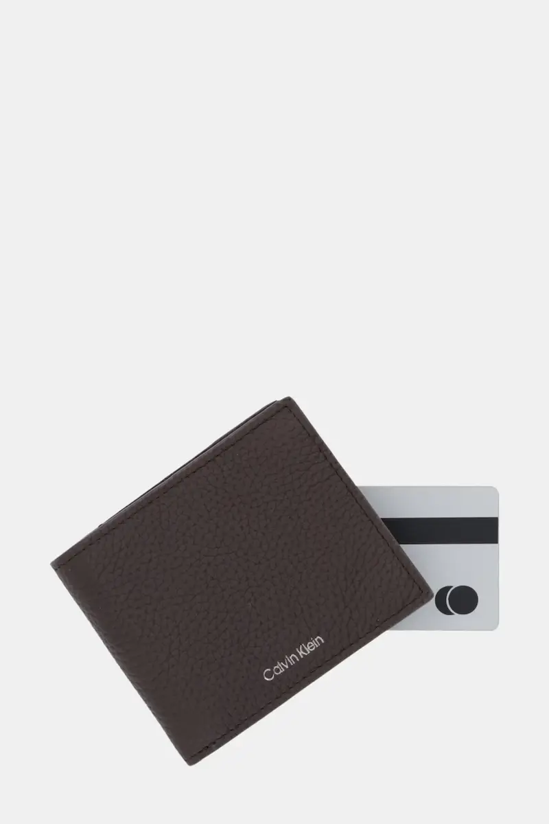 portafoglio in pelle Marrone miniatura 4