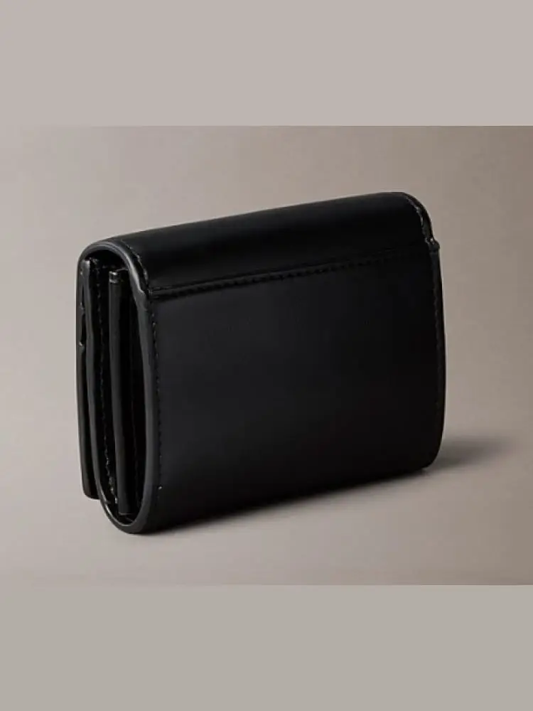 portafoglio nero donna con logo miniatura 2