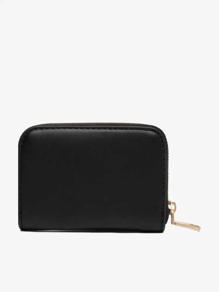 portafoglio nero donna con logo miniatura 2