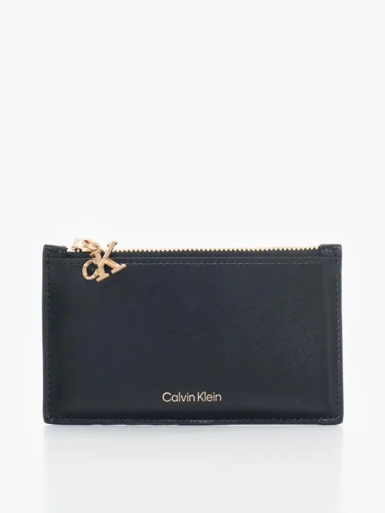 portafoglio nero donna in ecopelle logo oro sul davanti