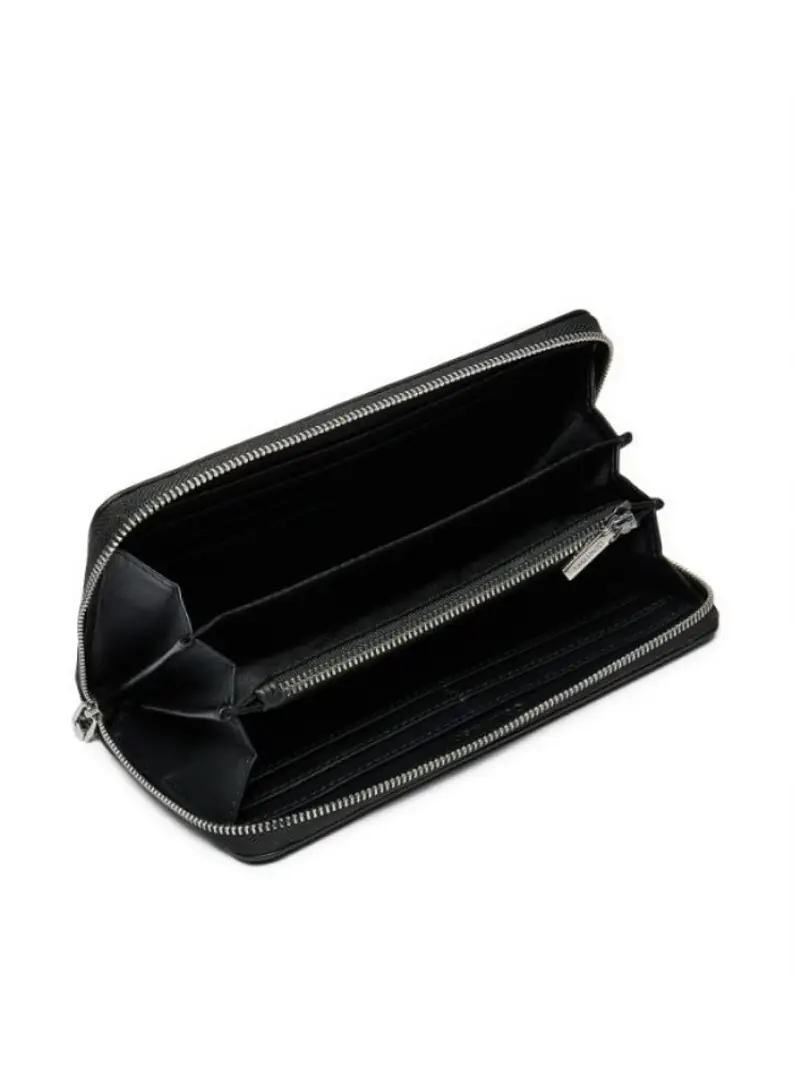 Calvin Klein portafoglio nero donna in ecopelle logo sul davanti miniatura 2