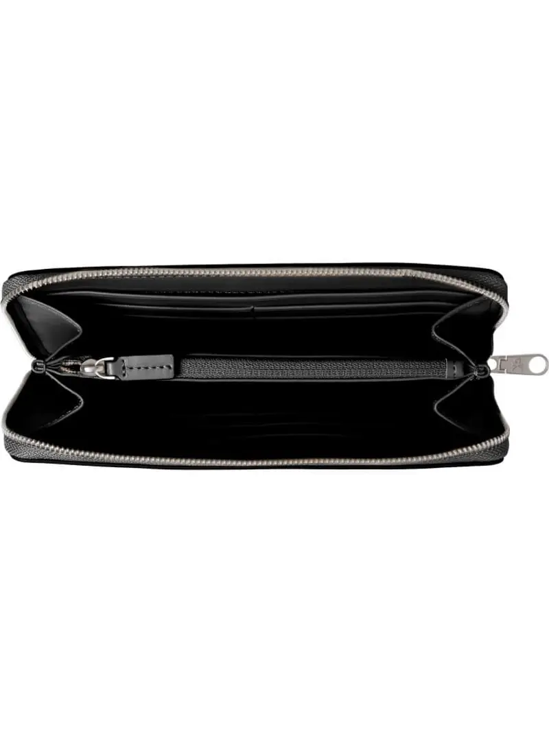 Calvin Klein portafoglio nero donna in ecopelle maxi logo in rilievo miniatura 2