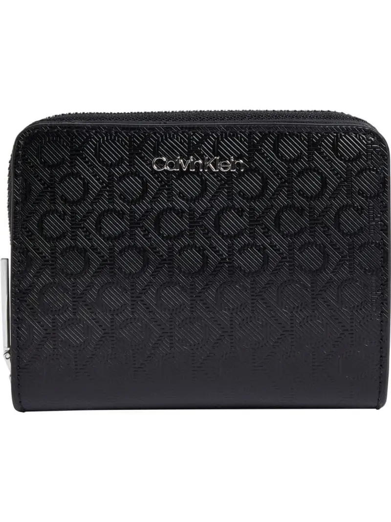 Calvin Klein portafoglio nero donna in similpelle logo all over