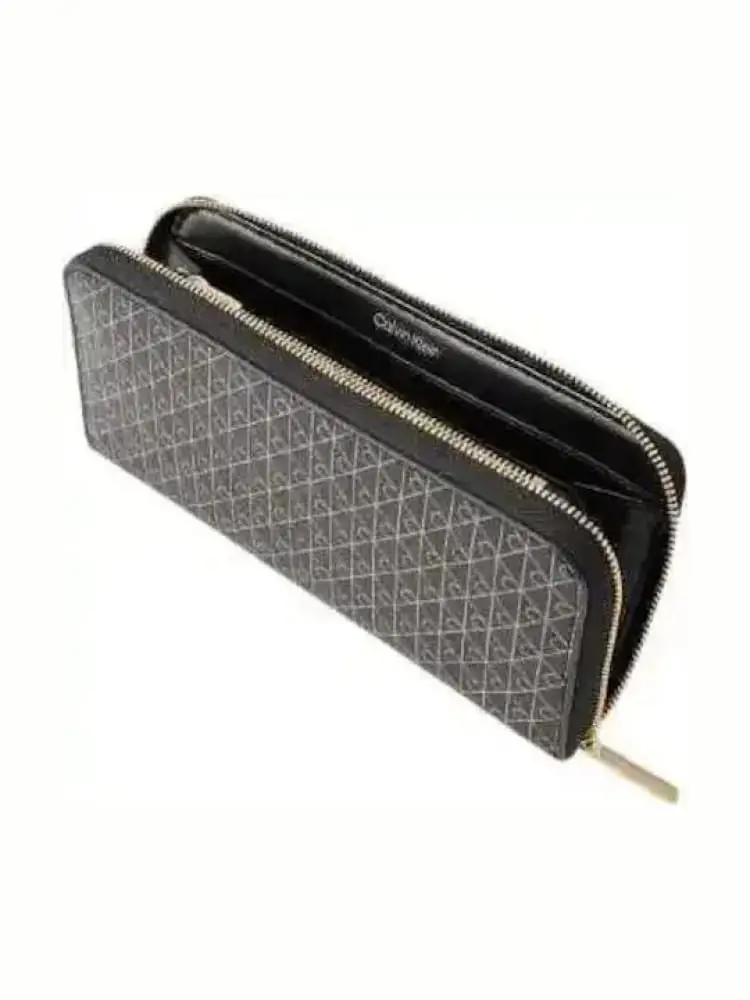 portafoglio nero donna logo all over miniatura 2