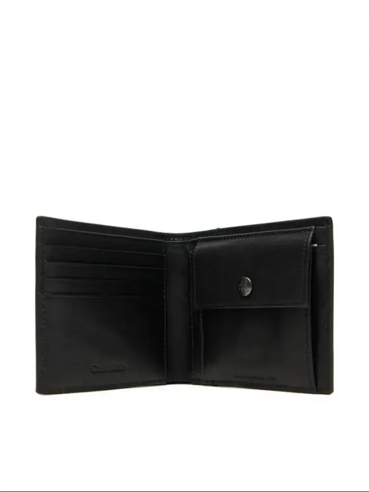 portafoglio nero uomo in ecopelle logo tono su tono miniatura 3