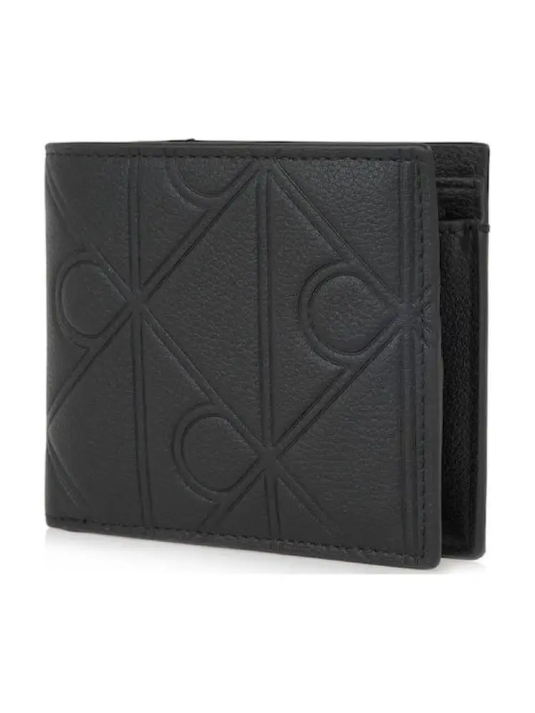 portafoglio nero uomo logo all over miniatura 2
