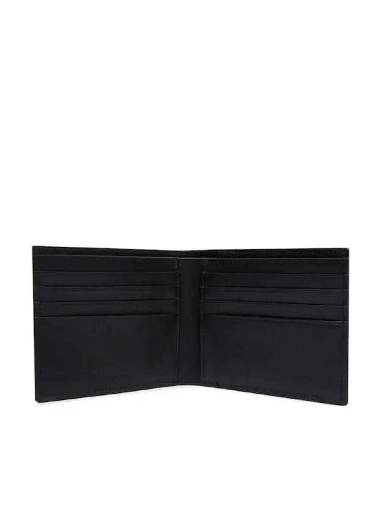 portafoglio nero uomo logo sul davanti miniatura 3