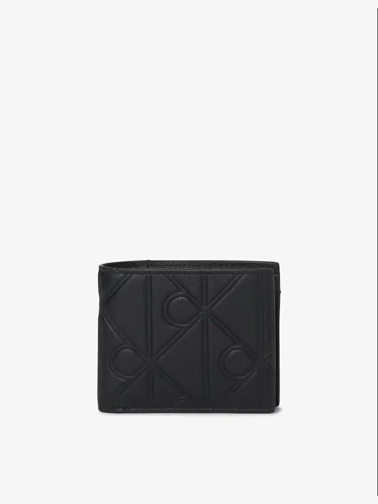 portafoglio nero uomo maxi logo