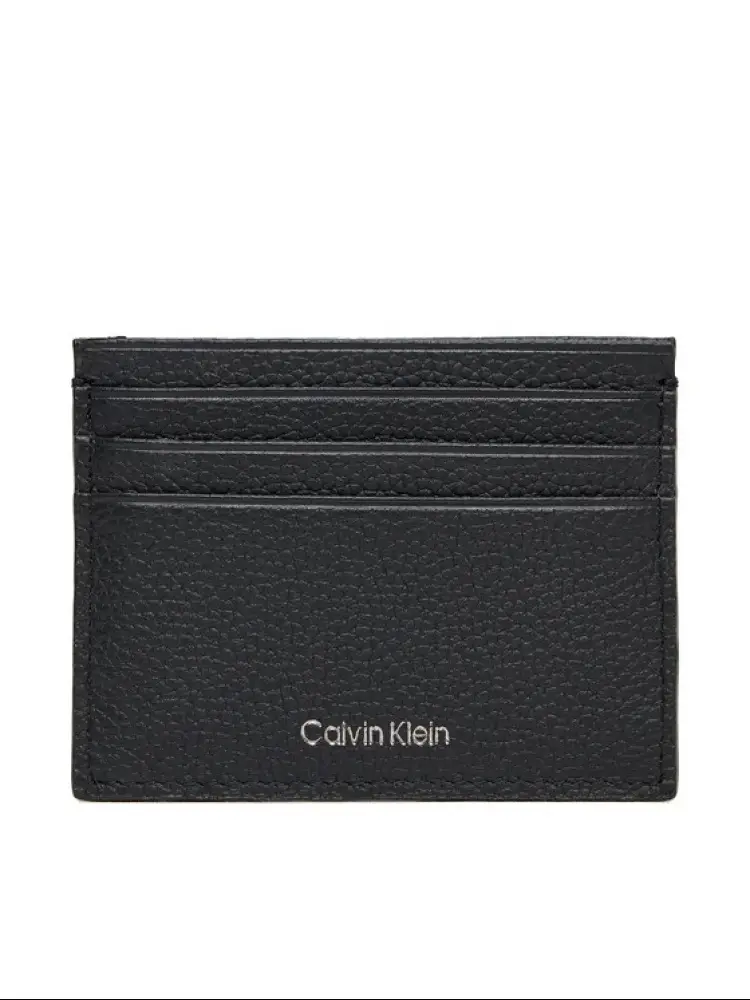 portafoglio nero uomo mini logo sul fondo