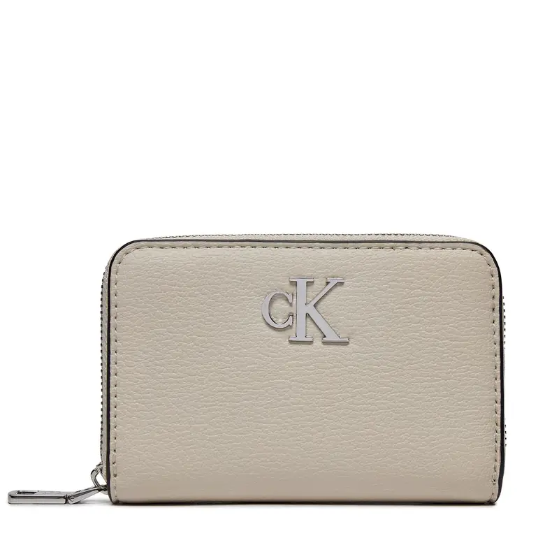 Portafoglio piccolo da donna Calvin Klein Minimal Monogram Med Za K60K611500 Beige
