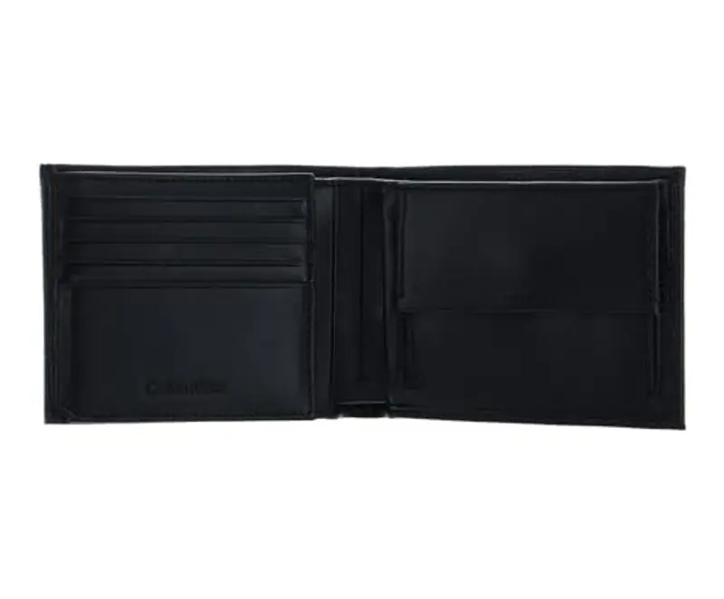 Calvin Klein Portafoglio Uomo Warmth Trifold 10 CC Coin Large Piccolo, Nero (Ck Black), Taglia Unica miniatura 2