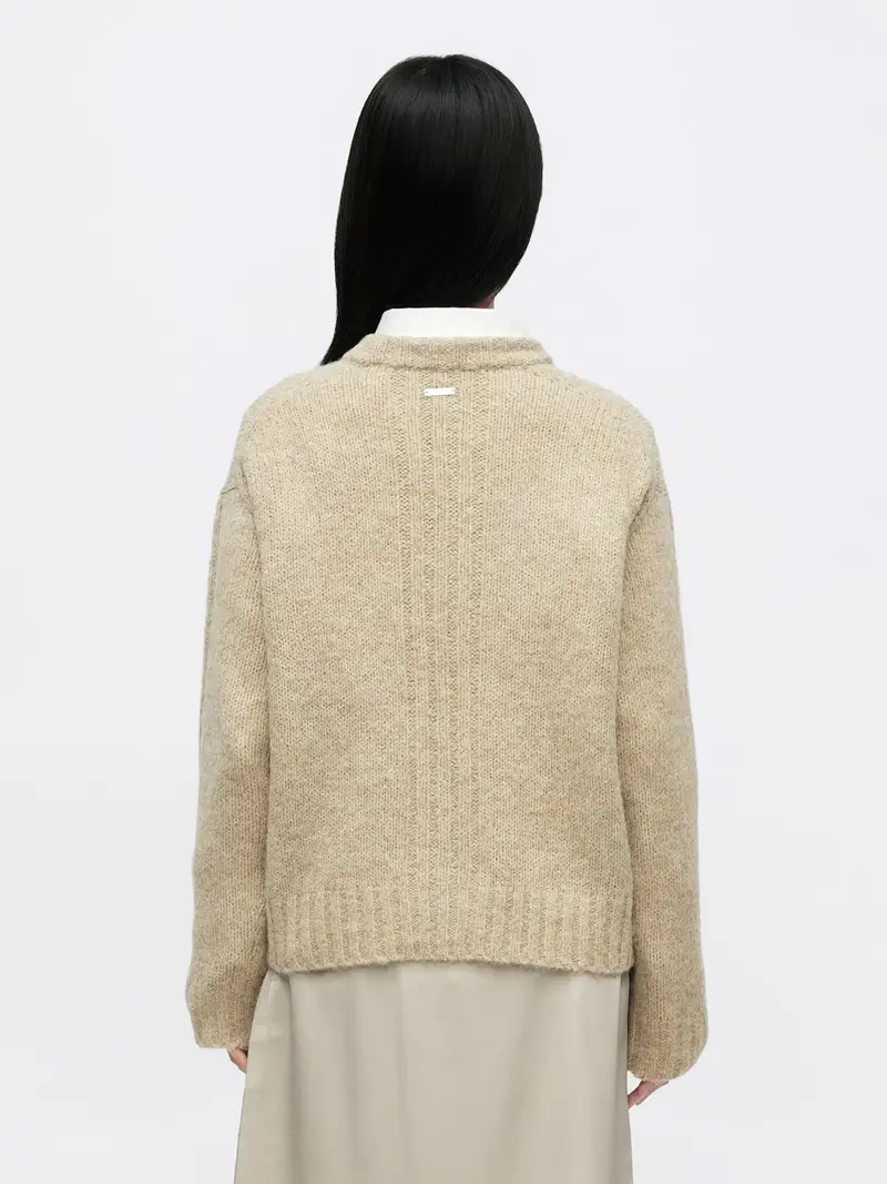 Pullover beige miniatura 3