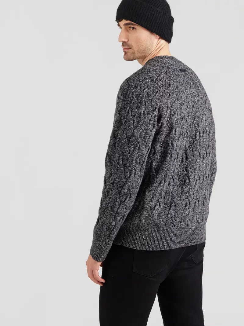 Pullover grigio scuro miniatura 3