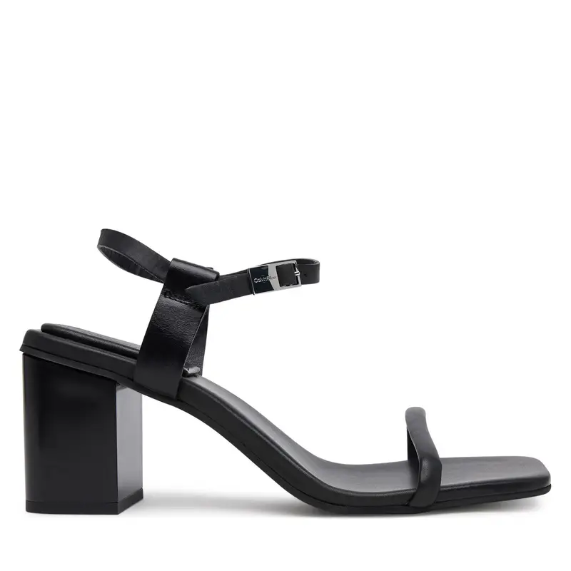 Sandali Calvin Klein Block Heel Sandal 75 Lth HW0HW02650 Nero