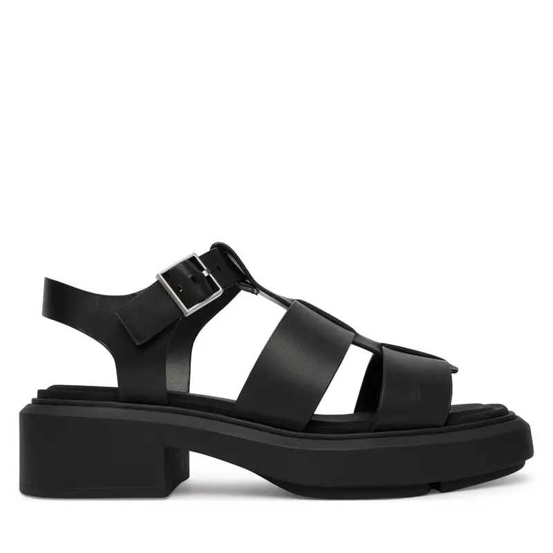 Sandali Calvin Klein Chunky Sandal Fisherm Lth HW0HW02904 Nero