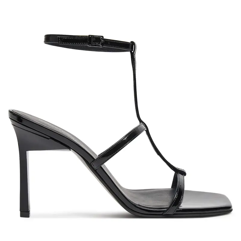 Sandali Calvin Klein Heel Gladi Sandal 90 Pat HW0HW02312 Nero