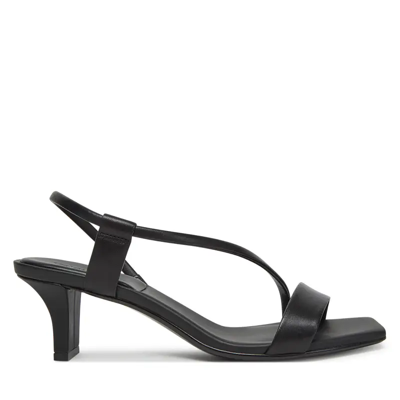 Sandali Calvin Klein Heel Sandal 50 Squared Lth HW0HW02534 Nero