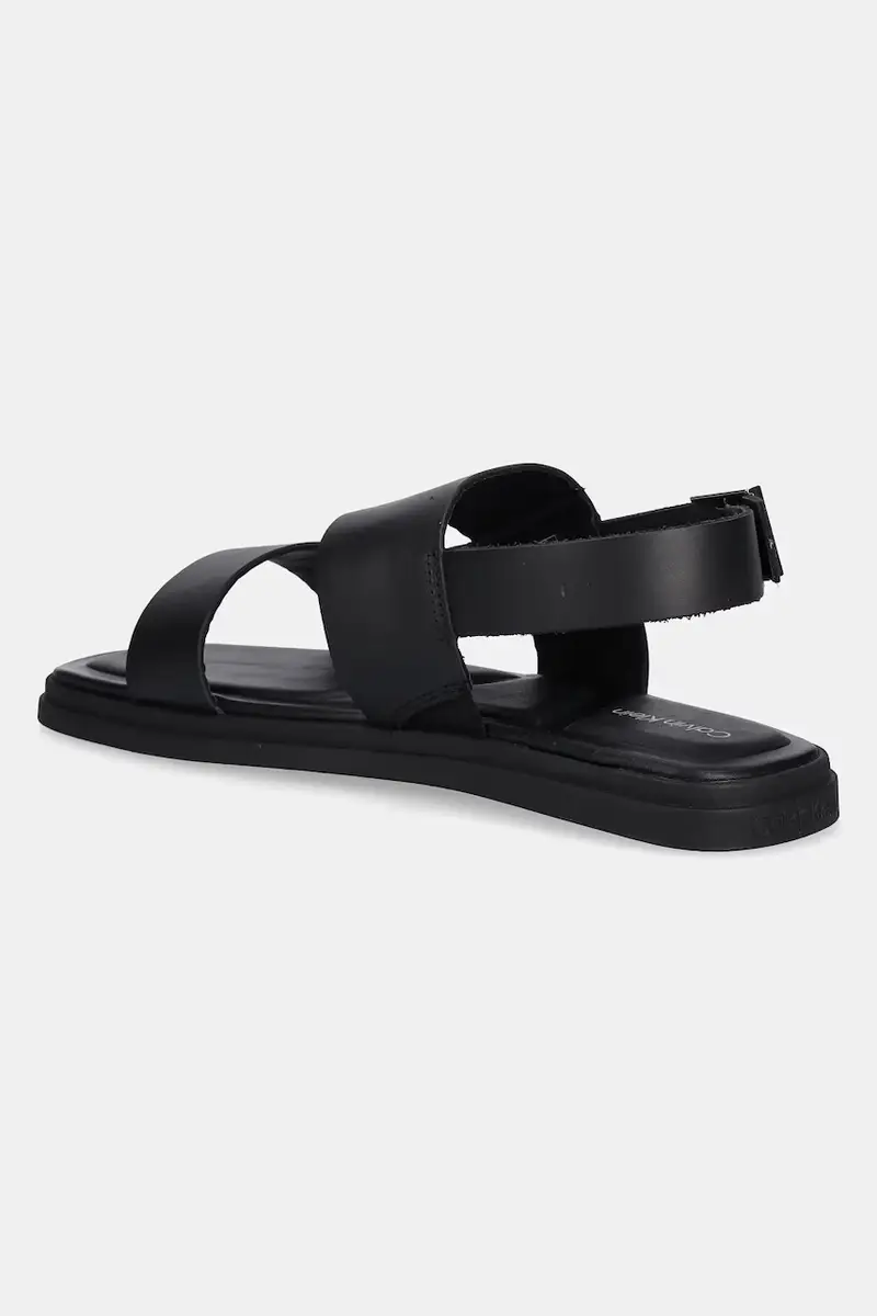 sandali in pelle BACK STRAP W/ BUCKLE colore nero HM0HM01736 miniatura 3