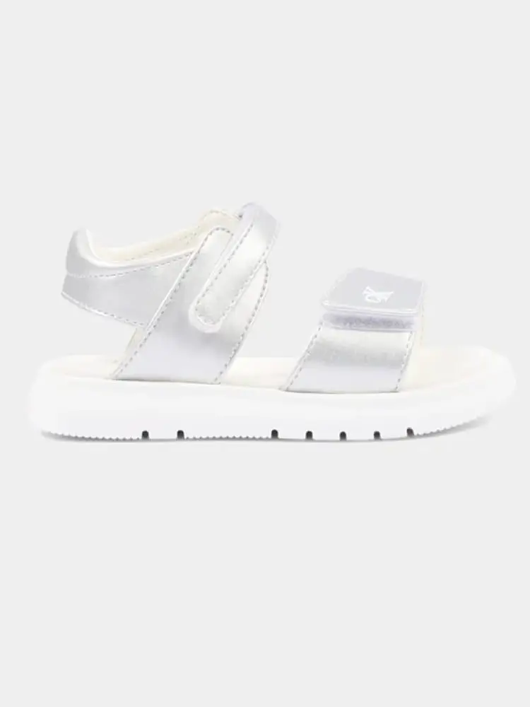 sandali kids/junior argentati in velcro
