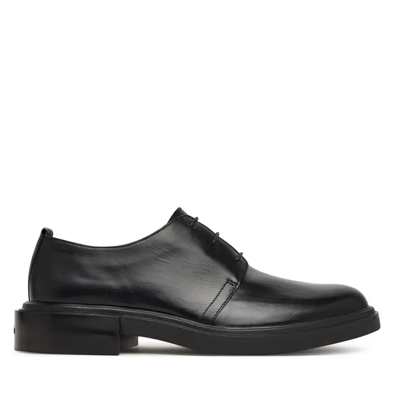 Scarpe basse Calvin Klein Cupped Postman Derby Laceup Lth HM0HM01996 Nero