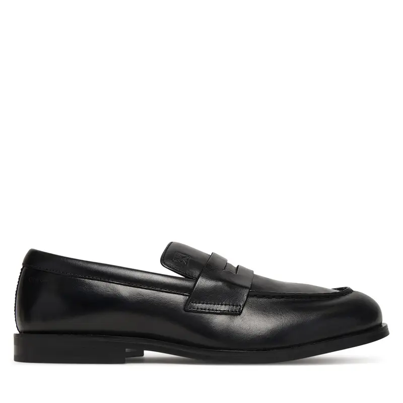 Scarpe basse Calvin Klein Ess Rubber Penny Loafer Pol Lth HM0HM02025 Nero