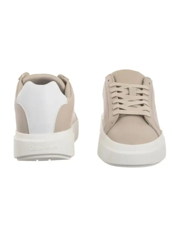 scarpe beige donna logo sul lato miniatura 3