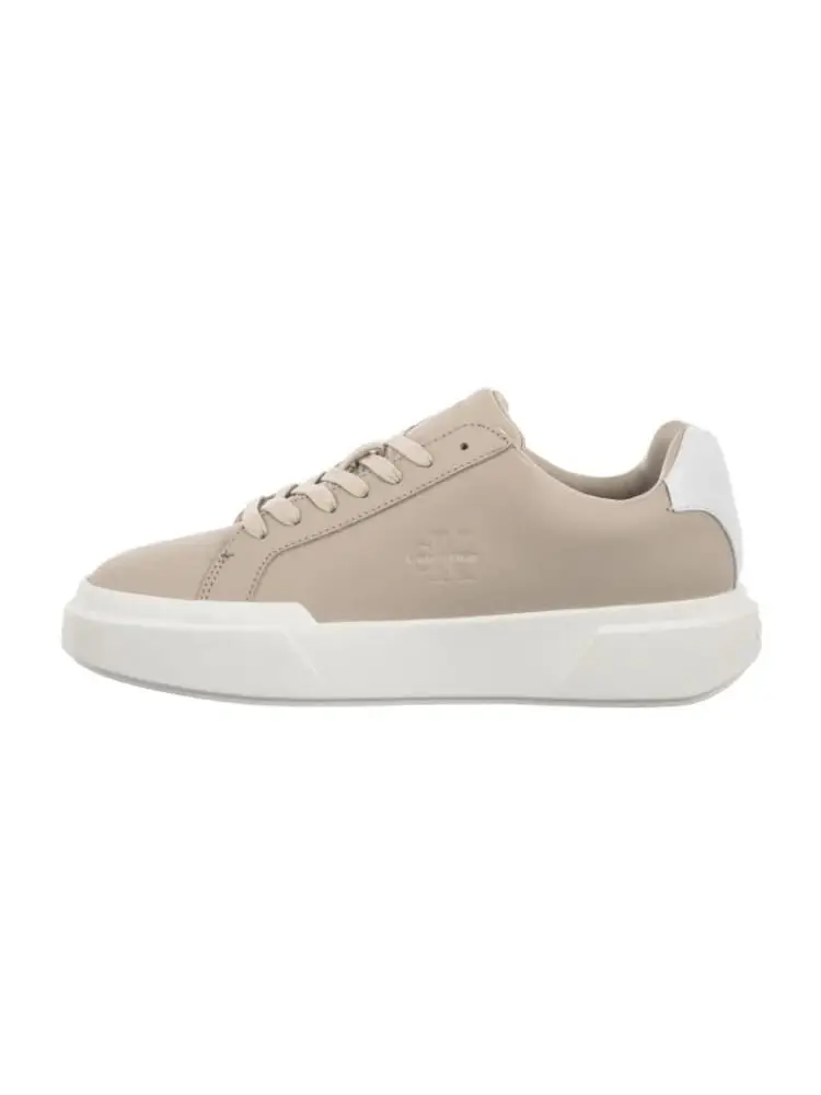 scarpe beige donna logo sul lato