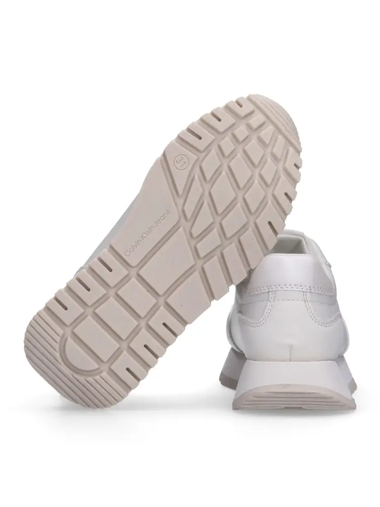 scarpe bianche bambina in similpelle logo sul lato miniatura 3