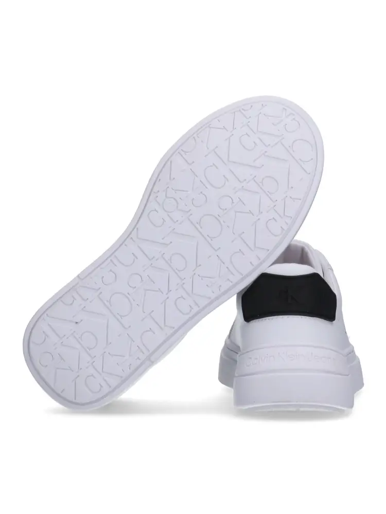 scarpe bianche bambino unisex in similpelle logo sul lato miniatura 3