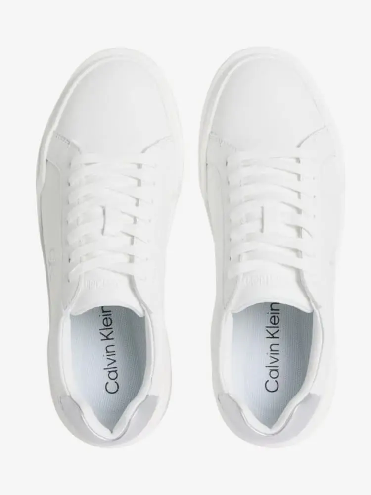 scarpe bianche donna con logo miniatura 2