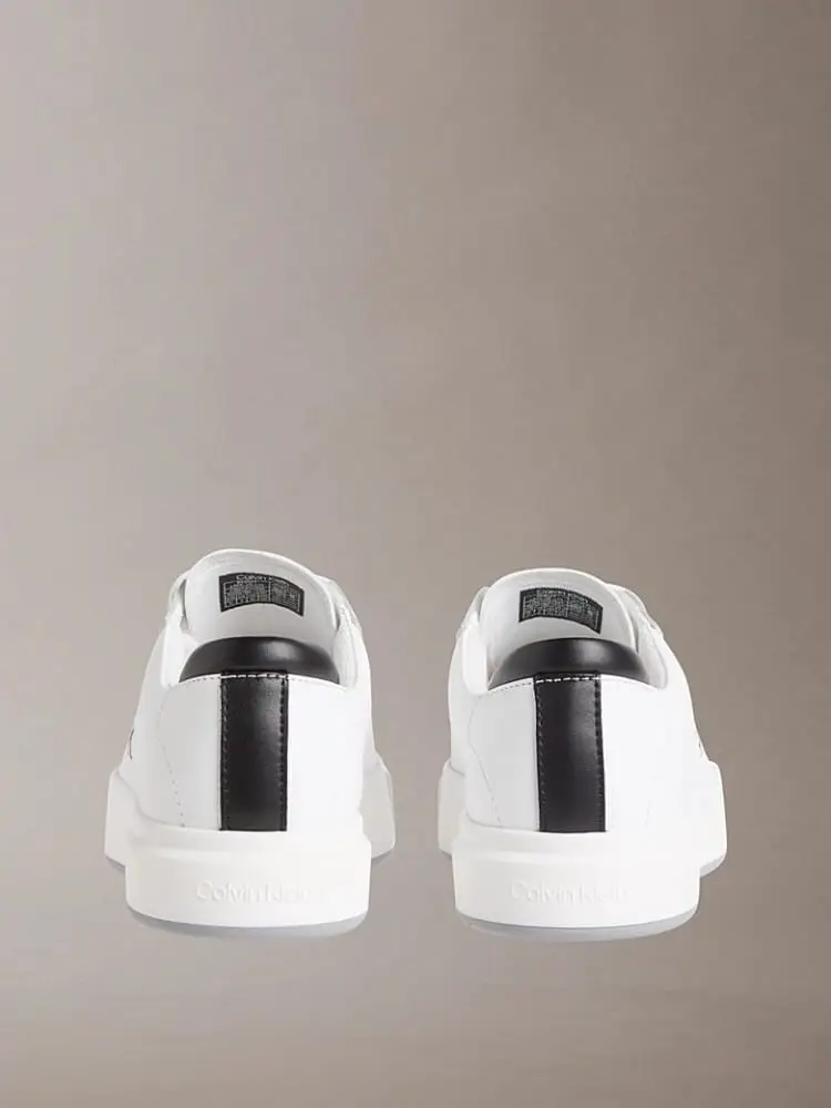 scarpe bianche uomo logo sul lato miniatura 3