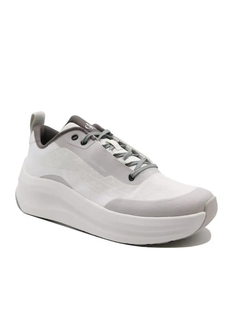 scarpe bianche uomo logo sul lato miniatura 3