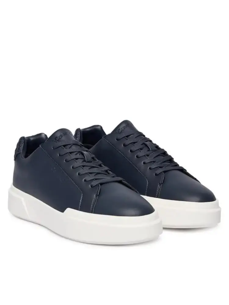 scarpe blu navy uomo logo sul retro miniatura 2