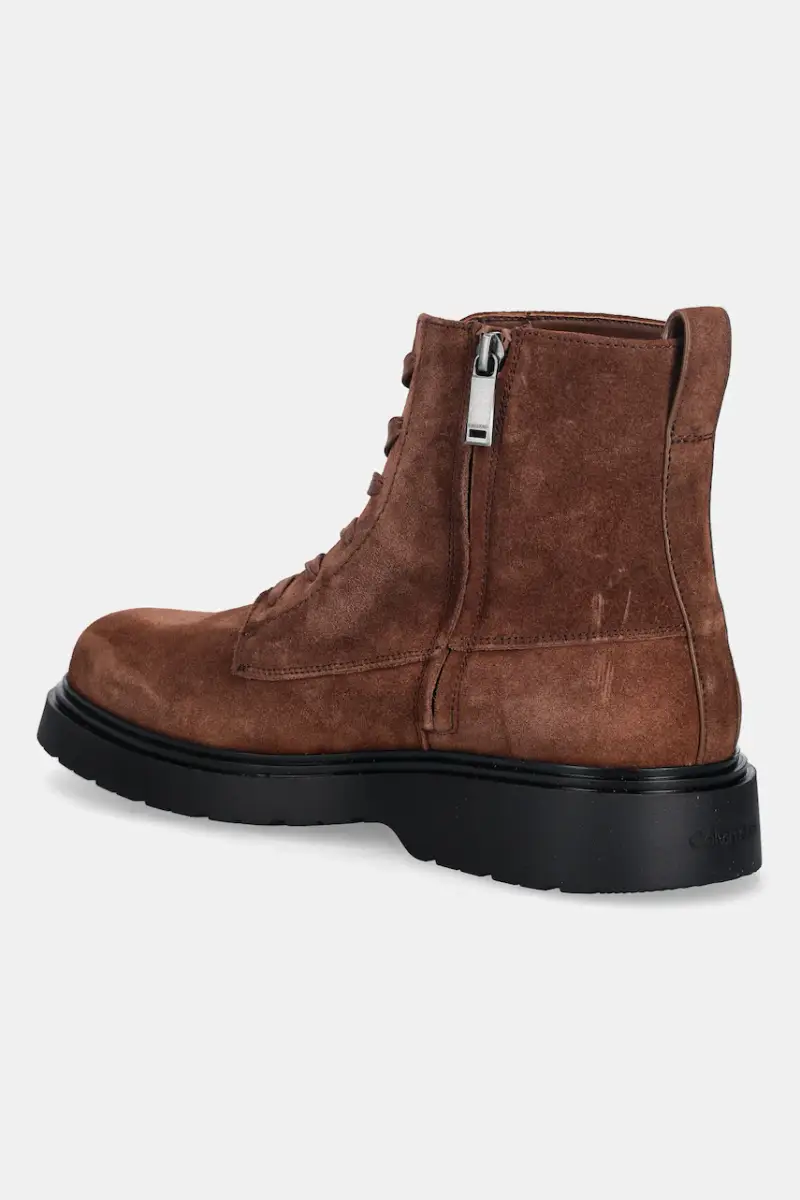 scarpe in camoscio COMBAT ESS LACE UP ZIP BOOT SU uomo colore marrone YM0YM01371 miniatura 3