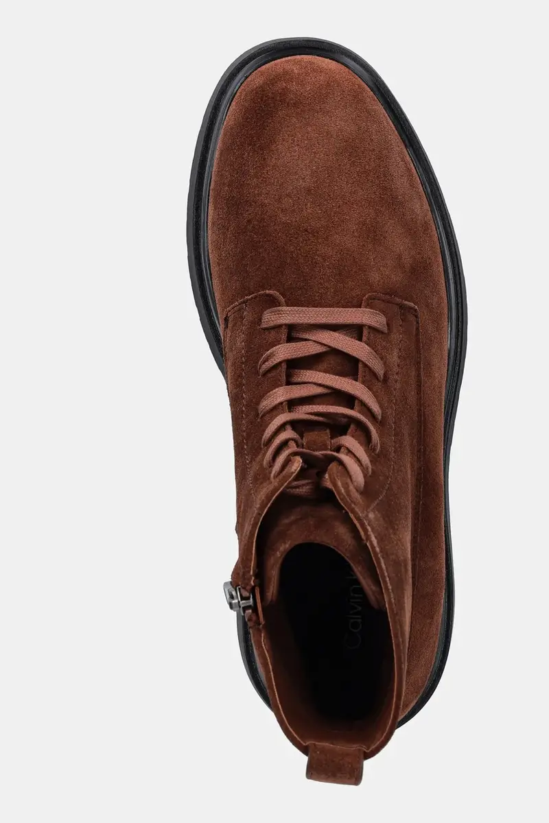 scarpe in camoscio COMBAT ESS LACE UP ZIP BOOT SU uomo colore marrone YM0YM01371 miniatura 4