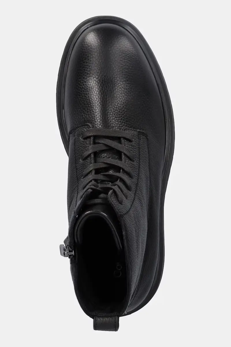 scarpe in pelle COMBAT ESS LACE UP ZIP BOOT LTH uomo colore nero YM0YM01373 miniatura 4