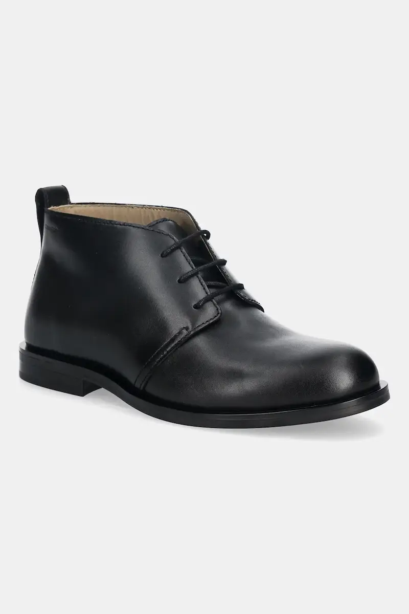 scarpe in pelle ESS RUBBER DESERT BOOT LTH uomo colore nero HM0HM01979