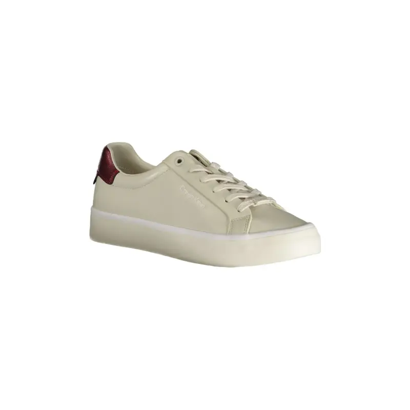Scarpe Sneakers Donna Beige con Stampa e Dettagli a Contrasto / Beige miniatura 2