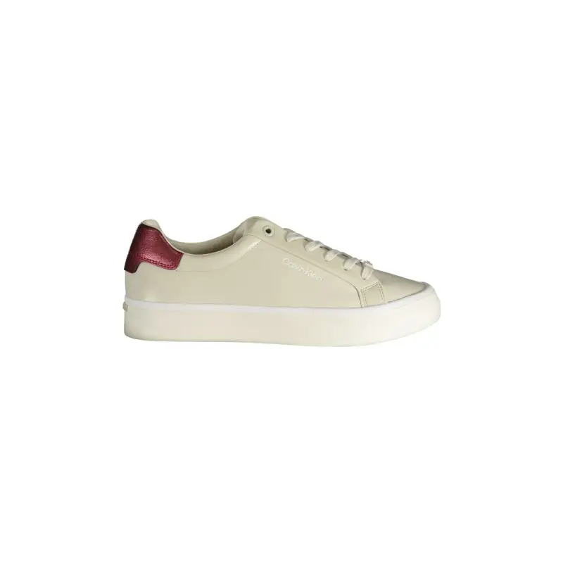 Scarpe Sneakers Donna Beige con Stampa e Dettagli a Contrasto / Beige