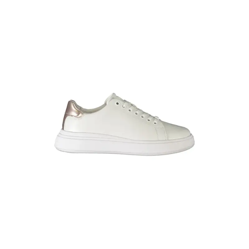 Scarpe Sneakers Donna Bianche con Dettagli a Contrasto / Bianco