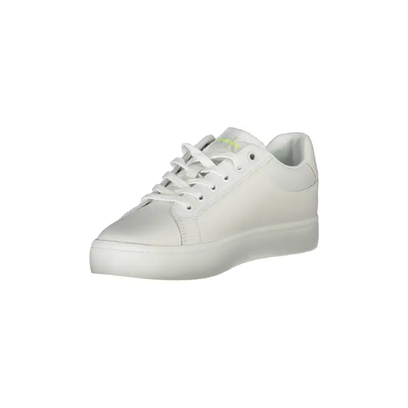 Scarpe Sneakers Donna Bianche con Dettagli a Contrasto e Logo / Bianco miniatura 2