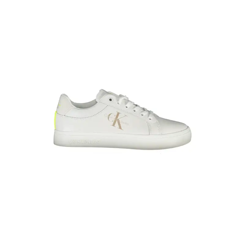 Scarpe Sneakers Donna Bianche con Dettagli a Contrasto e Logo / Bianco