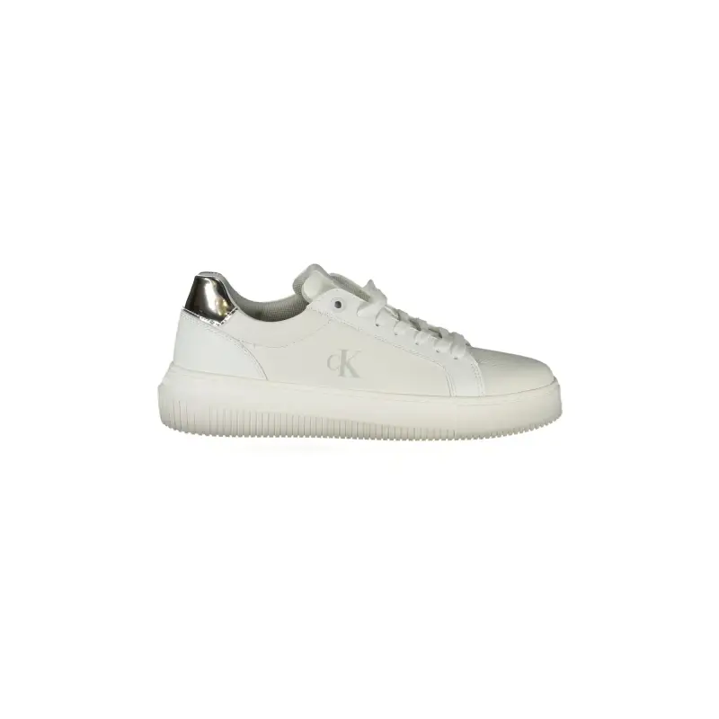 Scarpe Sneakers Donna Bianche con Dettagli Argento / Bianco