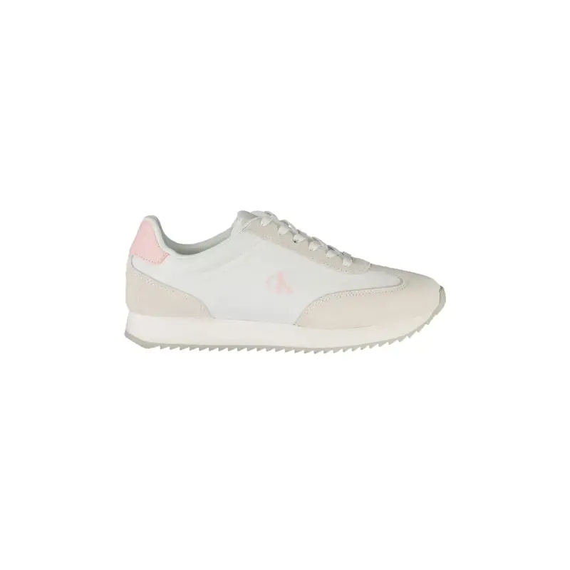 Scarpe Sneakers Donna Bianche con Dettagli Rosa e Logo / Bianco